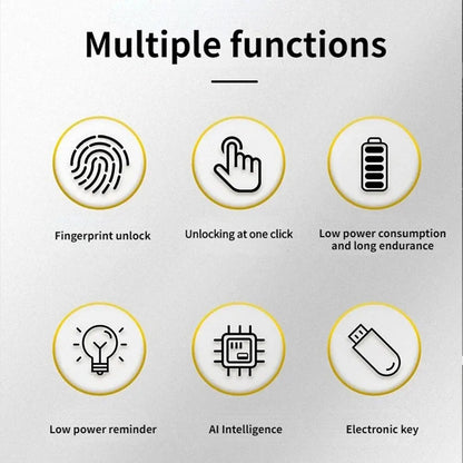 Smart Biometric Fingerprint Padlock Keyless USB Rechargeable Luggage Lock