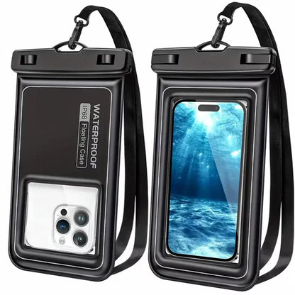 IP68 Floating Waterproof Phone Pouch for Swimming & Beach (Fits up to 6.8")