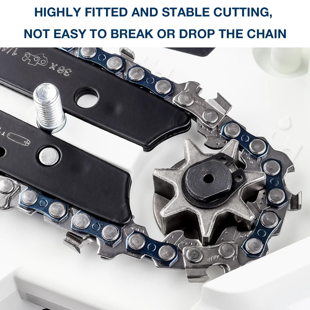 4 & 6-Inch Replacement Chains and Guide Bar Set for Mini Cordless Chainsaws
