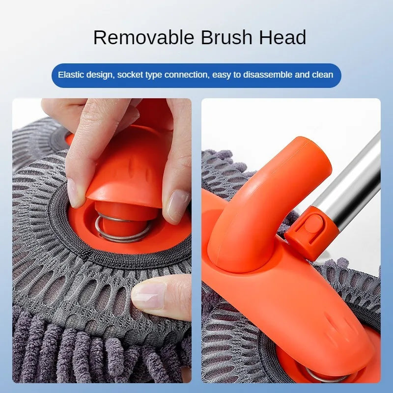 360° Rotating Double Head Car Wash Mop with Telescopic Handle - 4