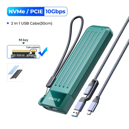 ORICO M.2 NVMe SSD Enclosure USB-C 10Gbps Portable External Drive Case