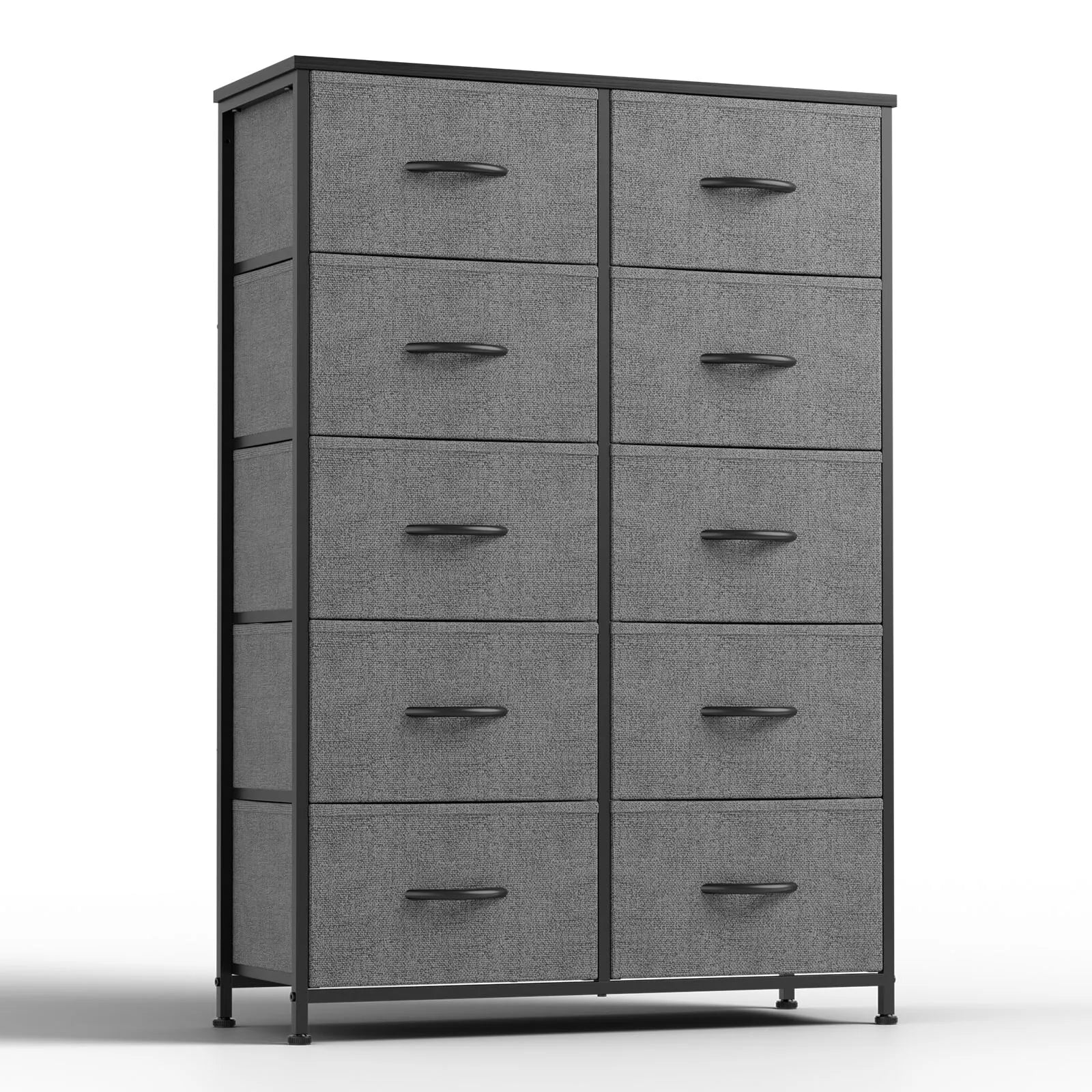10-Drawer Fabric Dresser Organizer with Sturdy Steel Frame Storage Unit - 14