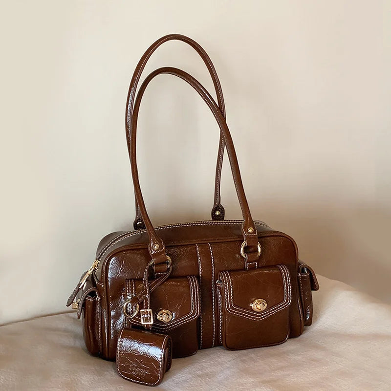 Luxury Trendy Stone Boston Bag