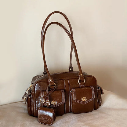 Luxury Trendy Stone Boston Bag