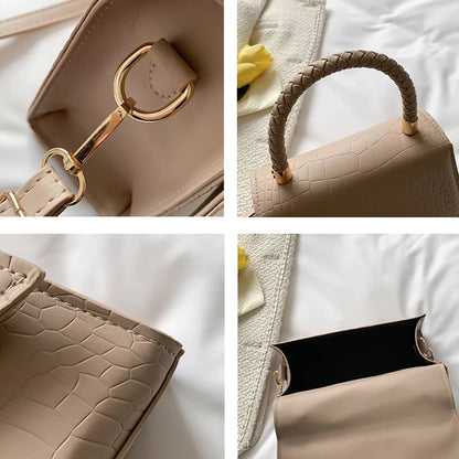 Luxury Retro Crocodile Square Bag