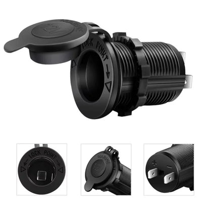 12V Waterproof Car Cigarette Lighter Socket Power Outlet for Vehicles