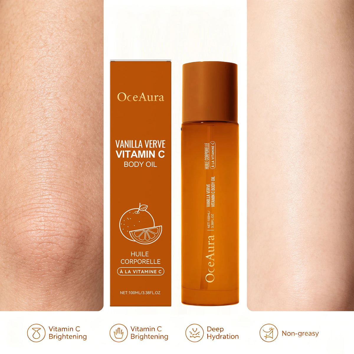 Vitamin C Brightening Body Oil – Deep Hydrating & Nourishing Skin Care
