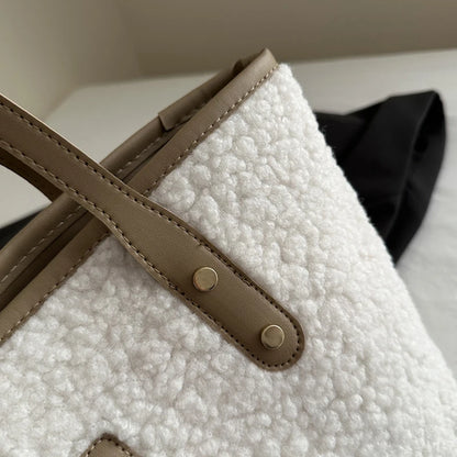 Luxury Lamb Wool Tote Bag