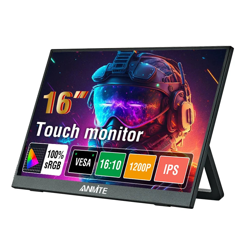 16-Inch Portable 1200P HDR Monitor - Touch/Non-Touch IPS Gaming Display - 26
