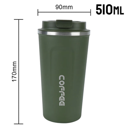 Insulated Stainless Steel Travel Mug - Leak-Proof Coffee Cup 380/510ml