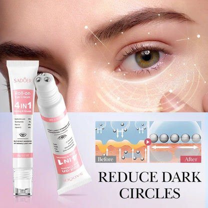 Retinol 4-in-1 Roll-On Eye Cream for Dark Circles & Puffiness Removal