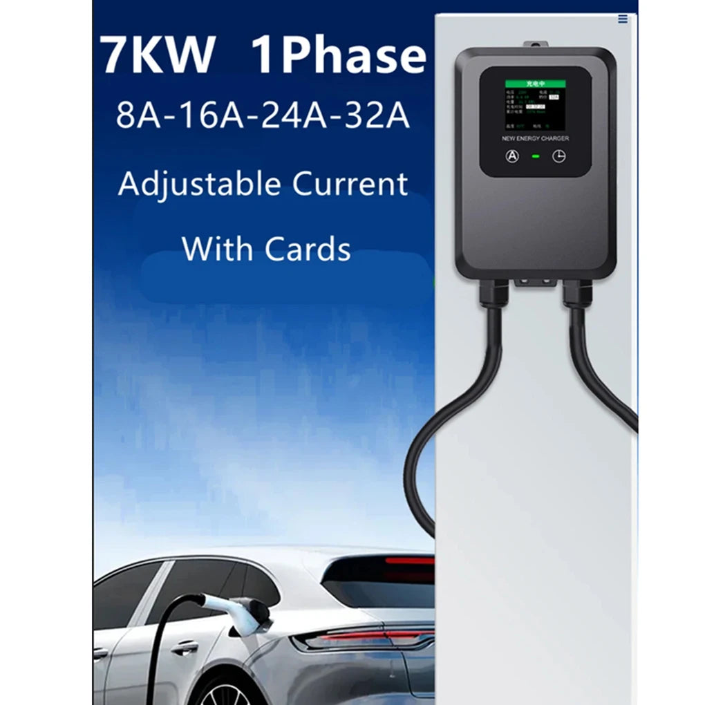 7KW 32A Type 2 EV Home Charging Station - Fast Electric Car Wallbox Charger