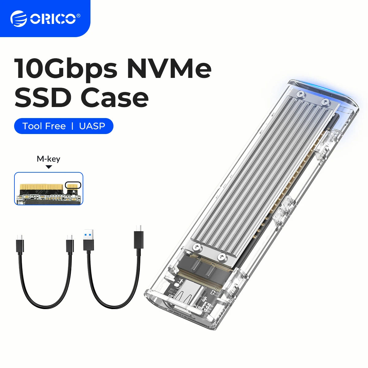 ORICO M.2 NVMe SSD Enclosure USB 3.1 Type-C External Hard Drive Case