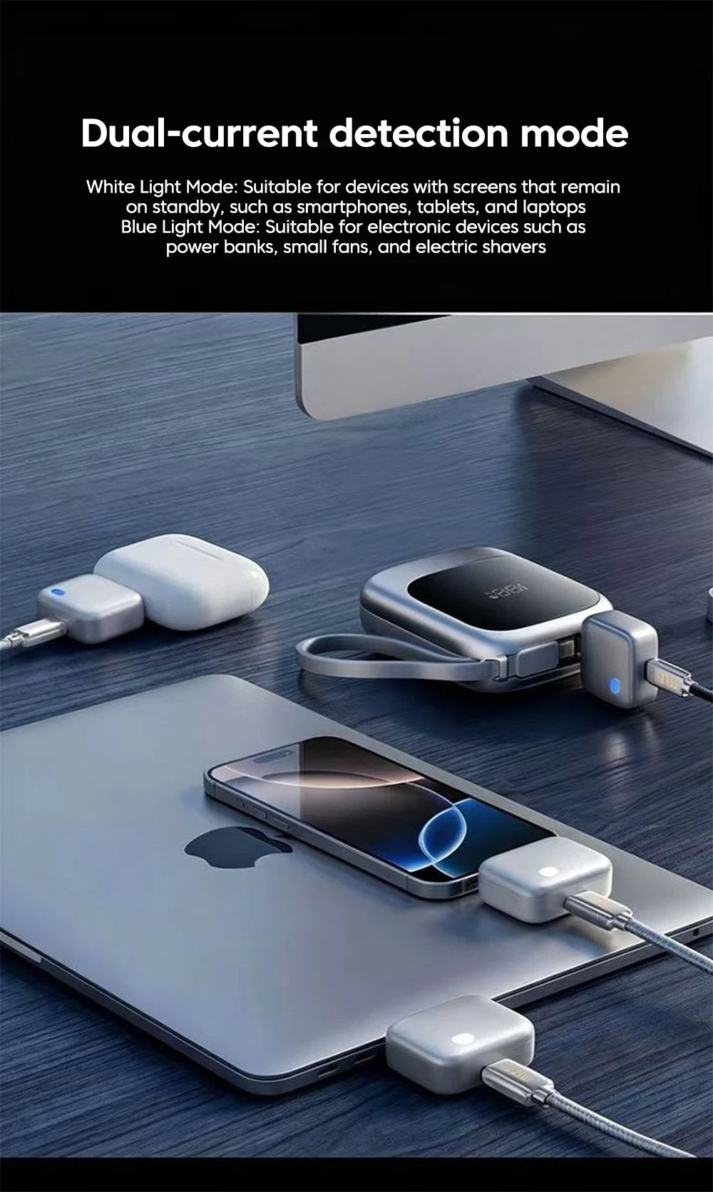 Smart Auto-Disconnect USB-C Fast Charger - 120W Battery Protection Adapter - 16