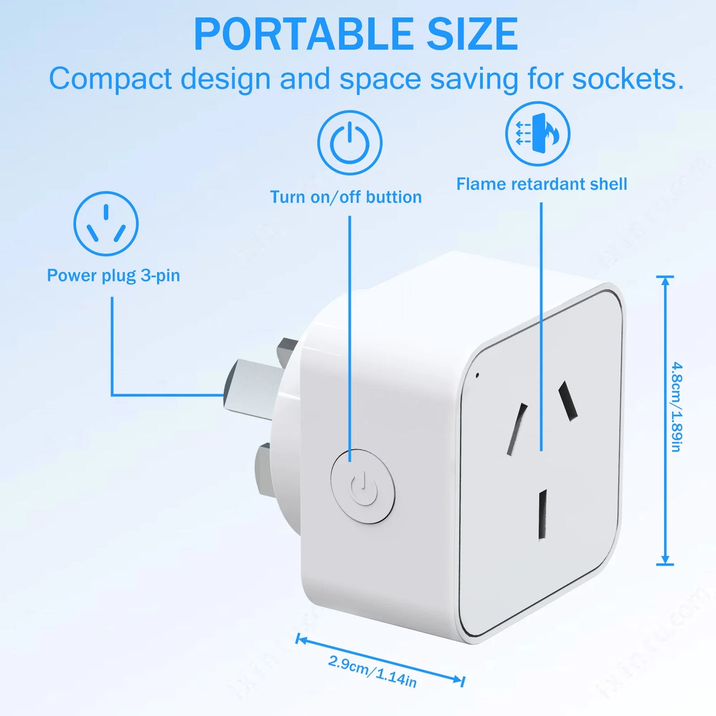 AU Smart WiFi Plug with Energy Monitor - Voice Control & Timer Socket