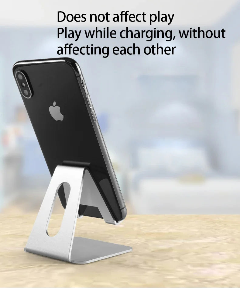 Adjustable Metal Desktop Phone & Tablet Stand - Universal Desk Mount Holder - 8