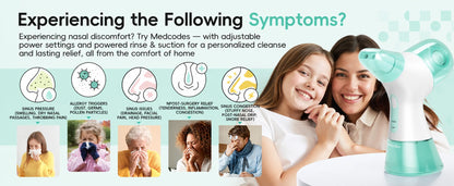 Electric Nasal Irrigator - Sinus Rinse Machine for Congestion Relief