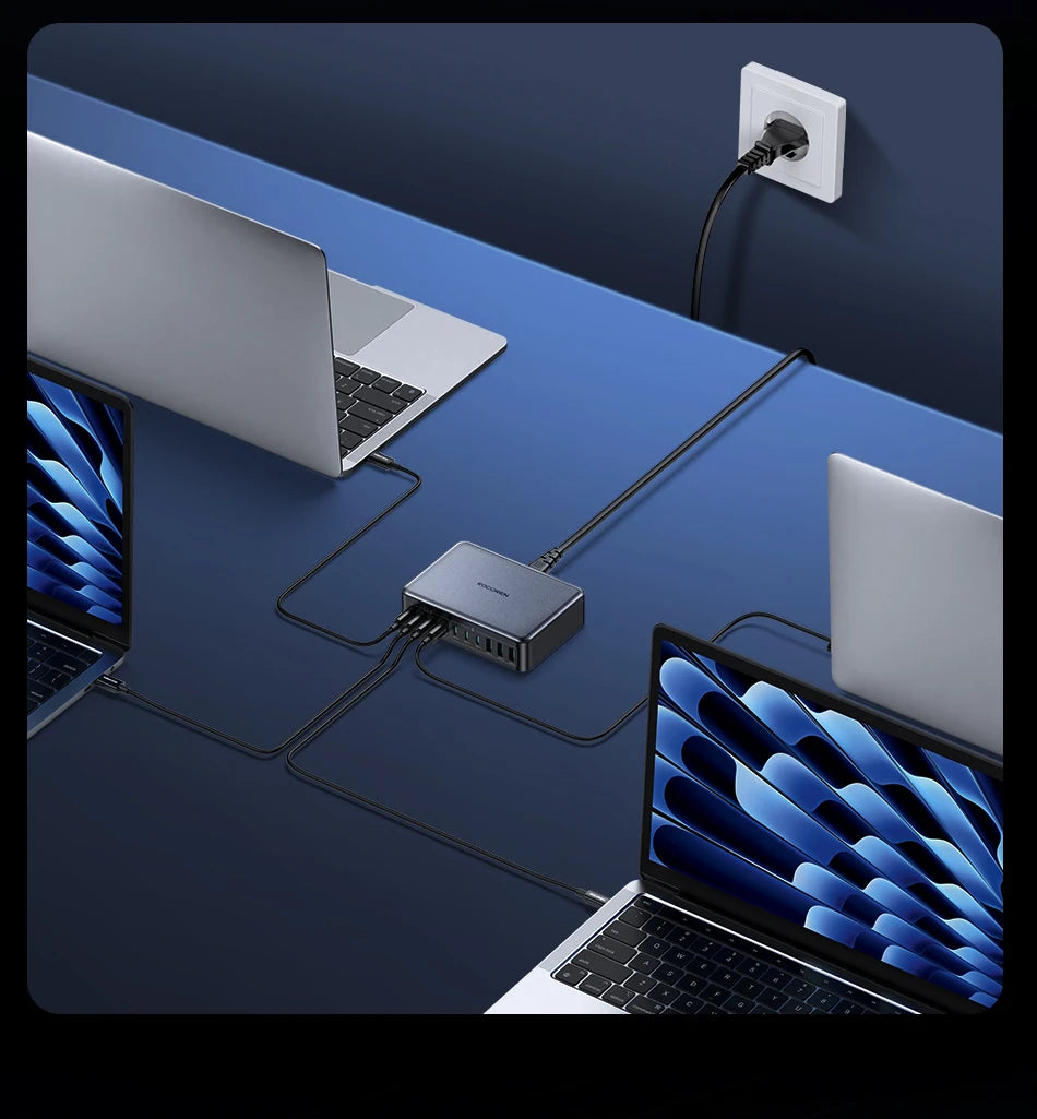 400W 10-in-1 GaN Desktop Charging Station - Fast Multi-Port Power Hub