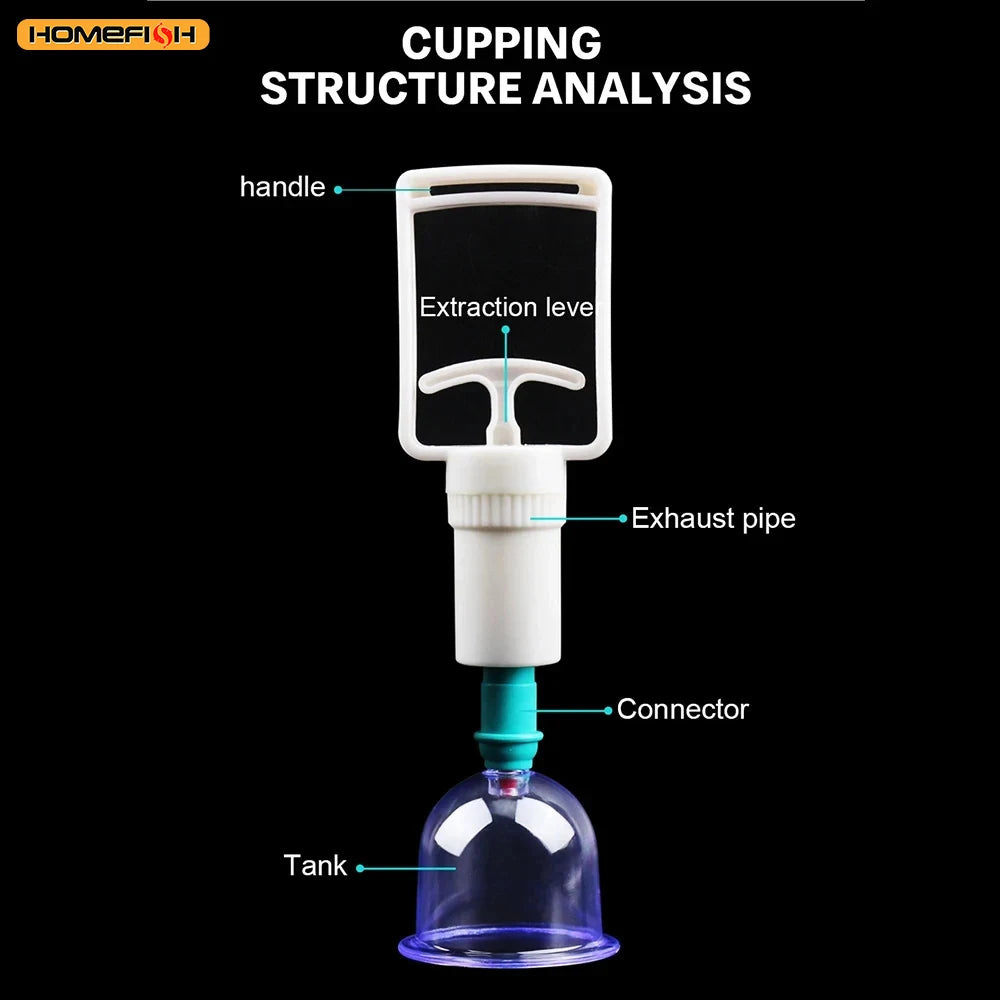 6-Cup Vacuum Cupping Therapy Set with Hand Pump - 3