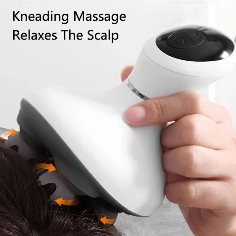 Electric Scalp Massager - Portable Waterproof Head & Body Kneading Device - 9