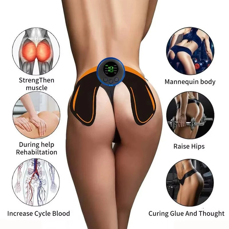 Wireless EMS Muscle Stimulator - Electric Abdominal & Hip Toning Trainer
