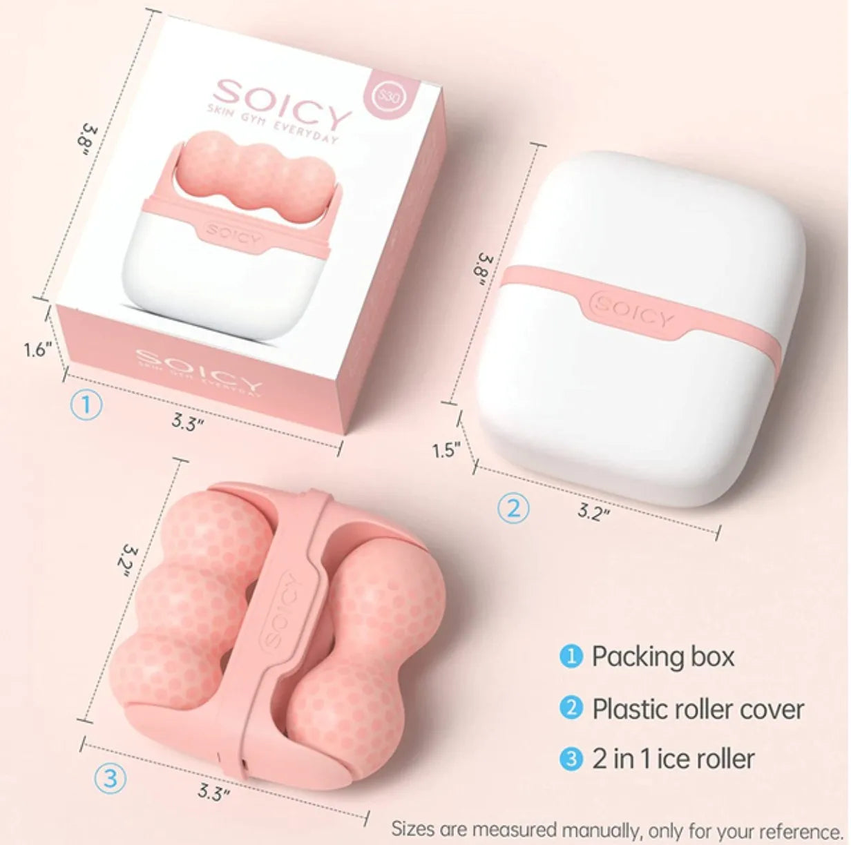 2-in-1 Facial & Body Ice Roller for Skin Tightening and Depuffing Massage - 6