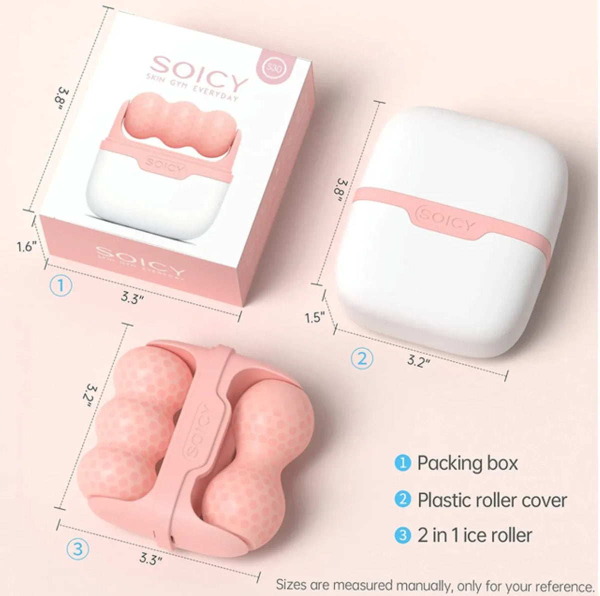 2-in-1 Facial & Body Ice Roller for Skin Tightening and Depuffing Massage