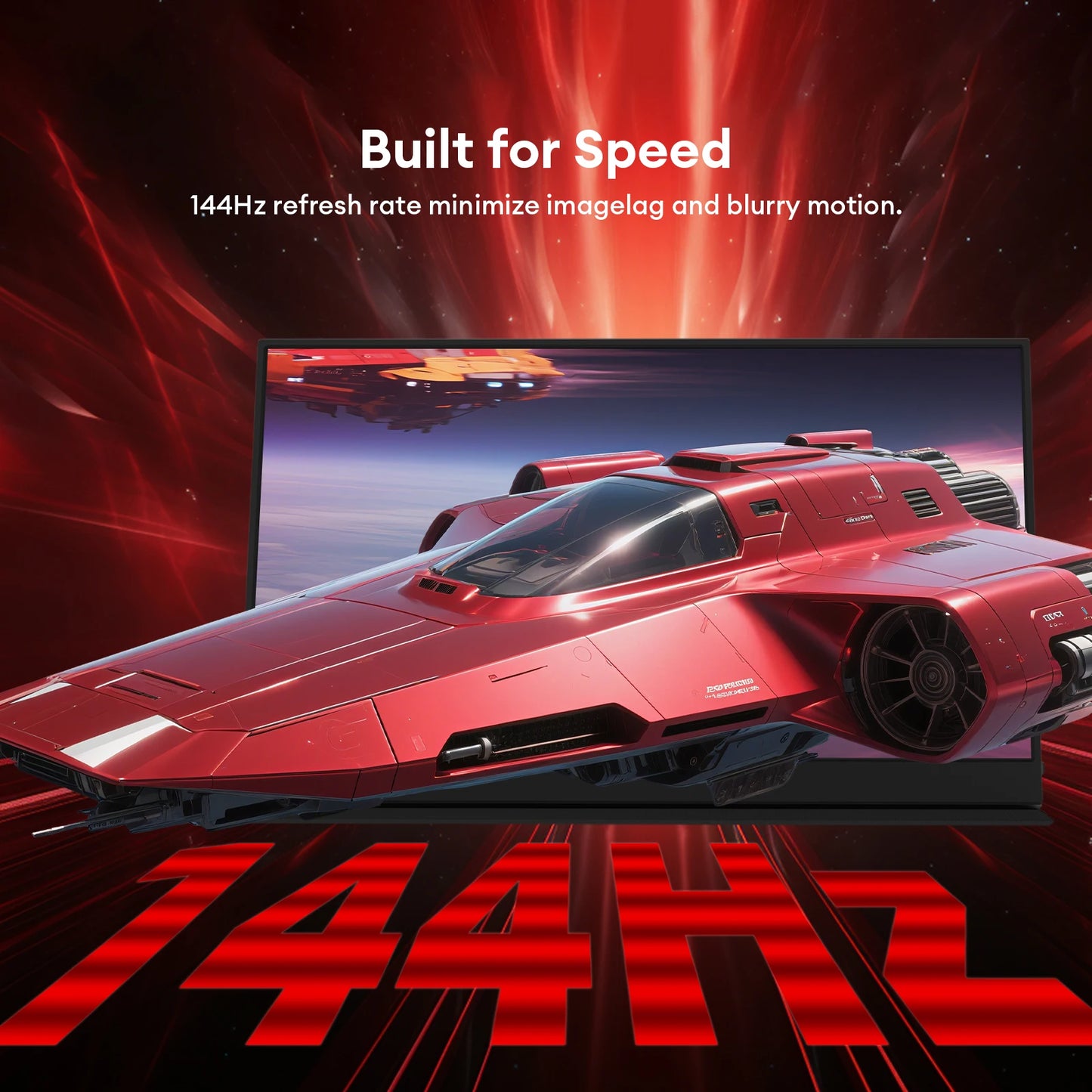 16.1" 144Hz Portable Gaming Monitor - 100% sRGB FHD Ultrathin IPS Display