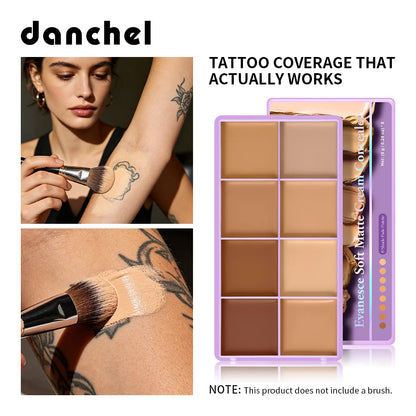 8-Shade Full Coverage Cream Concealer Palette Waterproof Makeup