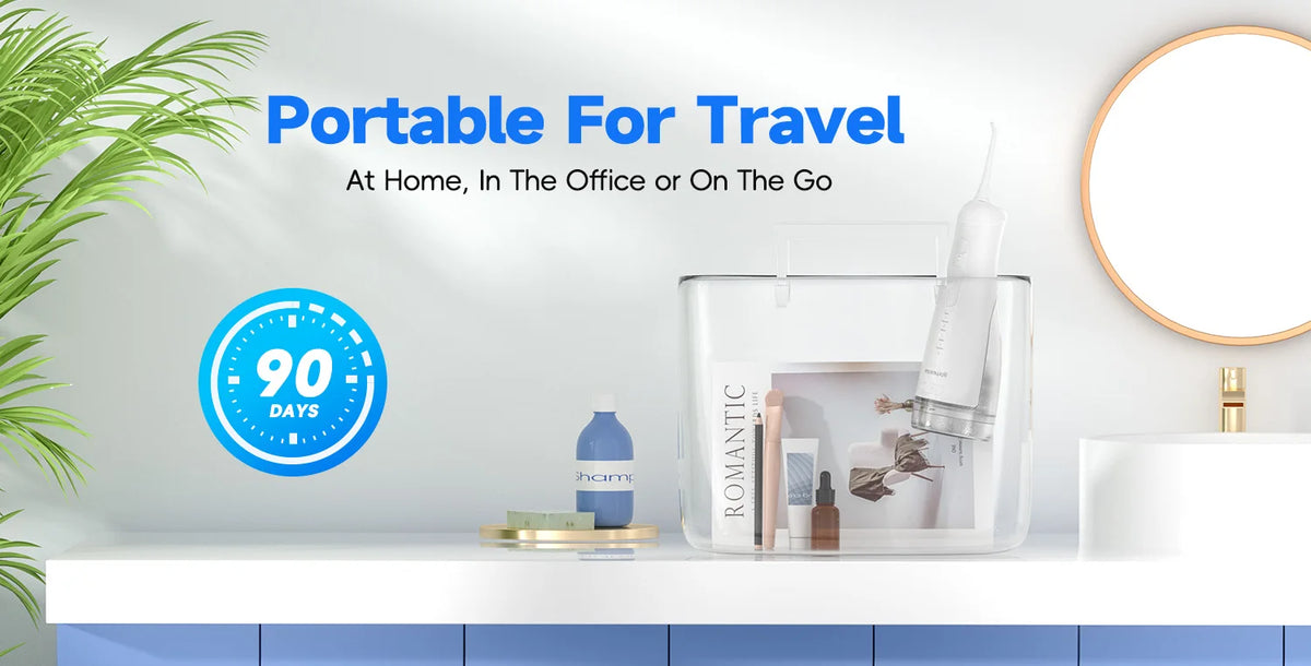 Portable Cordless Water Flosser - Rechargeable Oral Irrigator for Deep Teeth Cleaning