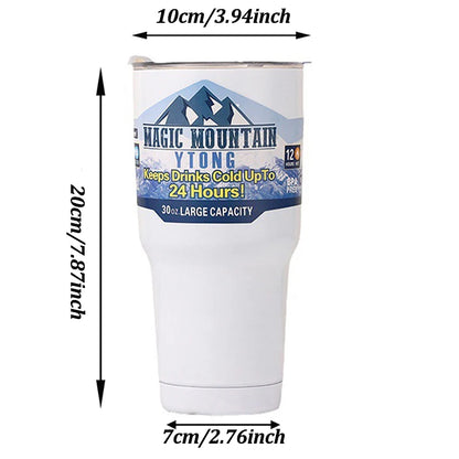 900ml Vacuum Insulated Stainless Steel Tumbler with Straw for Travel