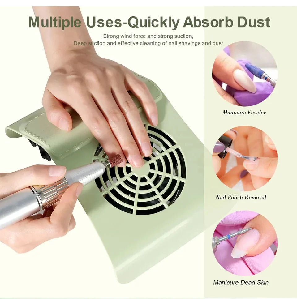 Professional Nail Dust Collector - Quiet Manicure Vacuum