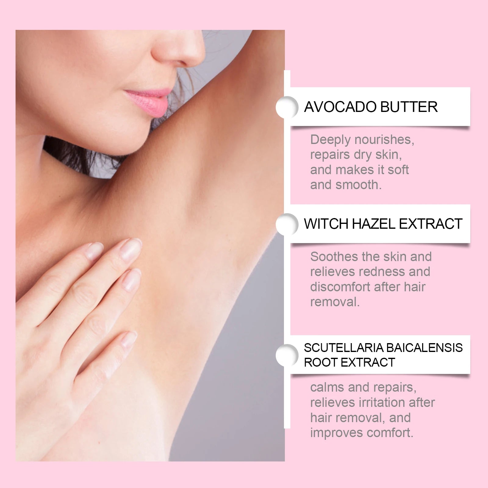 Painless Hair Removal Cream - Gentle Depilatory for Smooth & Silky Skin - 8
