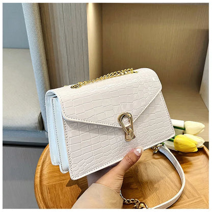 Luxury Croco Chain Shoulder Bag