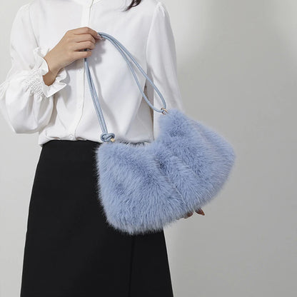 Luxury Plush Winter Bucket Bag