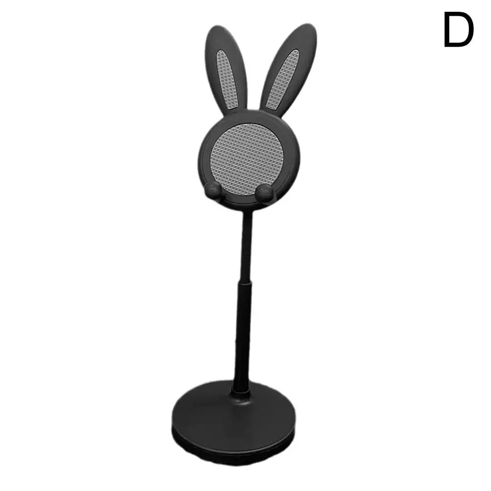 Cute Cartoon Bunny Phone Holder Stand for Desk - Adjustable & Universal Fit