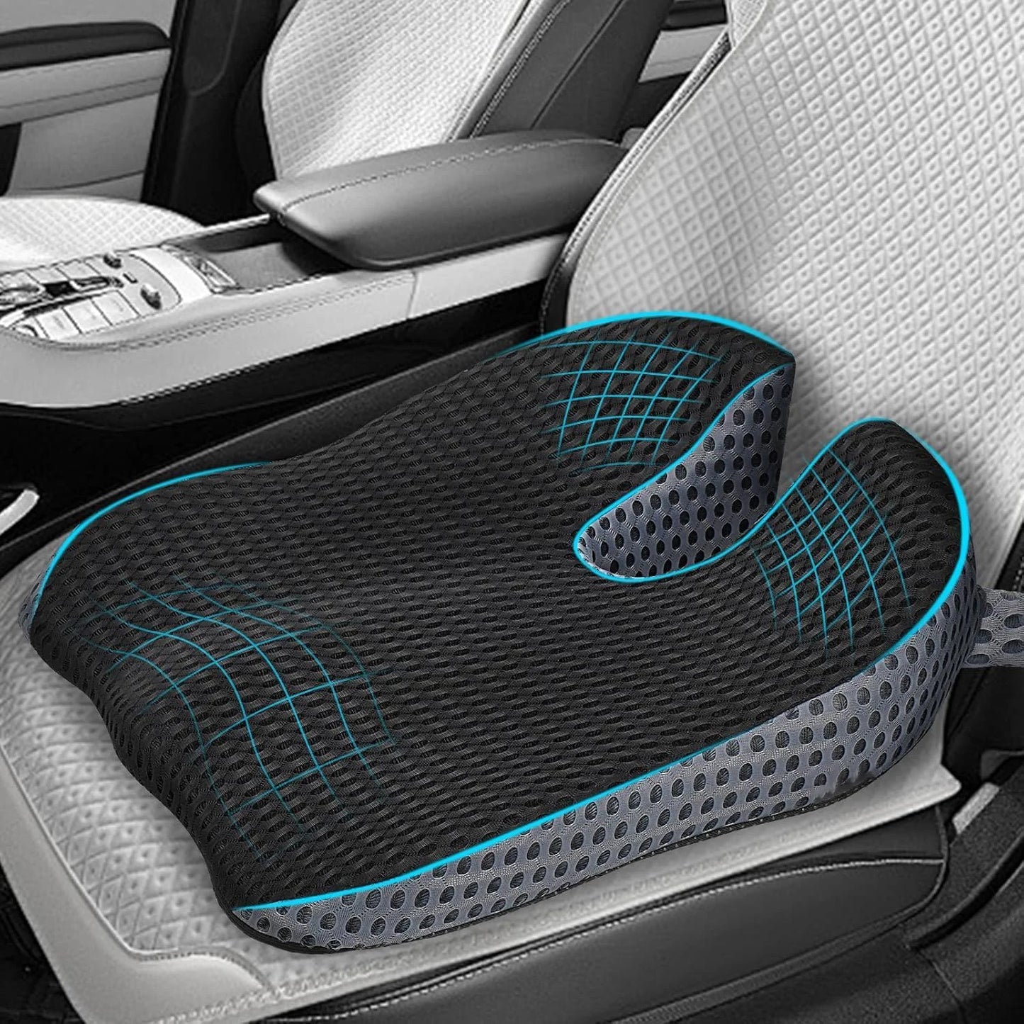 Memory Foam Car Wedge Seat Cushion for Driving & Posture Support