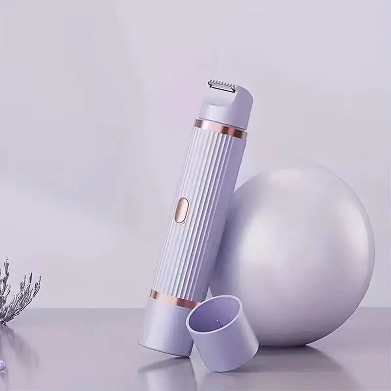 2-in-1 Women's Electric Shaver & Eyebrow Trimmer - Portable Wet & Dry Hair Remover - 7