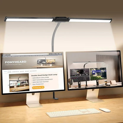 Dual-Head LED Architect Desk Lamp – Dimmable & Adjustable Office Lighting