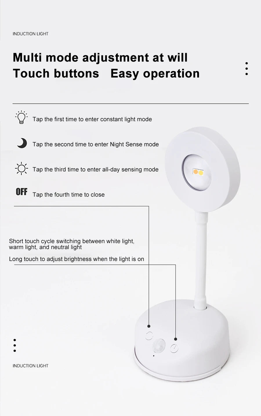 Dimmable Wireless Motion Sensor LED Wall Sconce - Rechargeable Picture Light & Art Spotlight