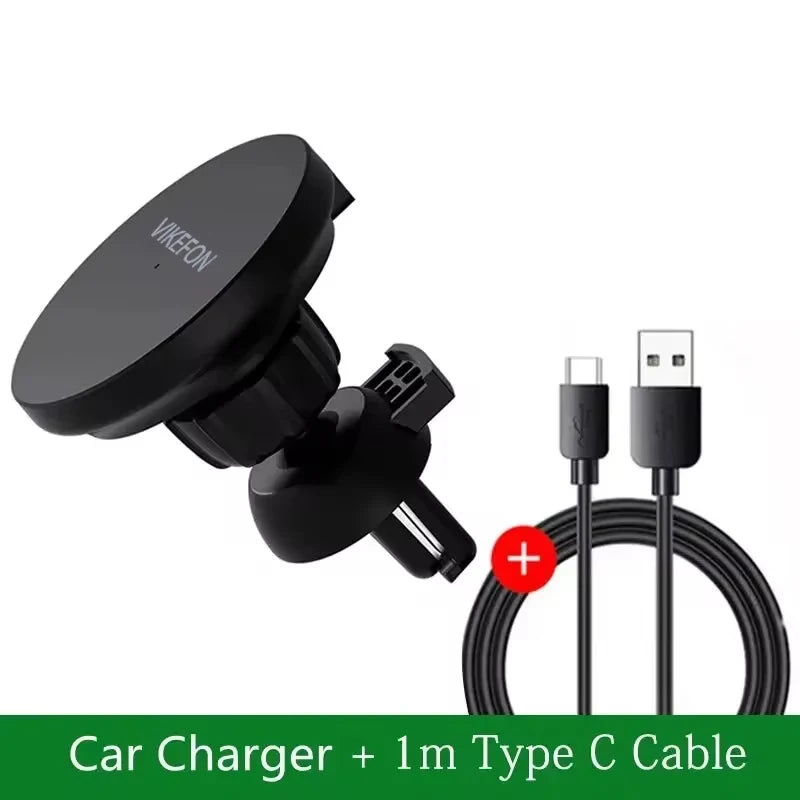 30W Magnetic Fast Wireless Car Charger Holder for iPhone 12-16 Series