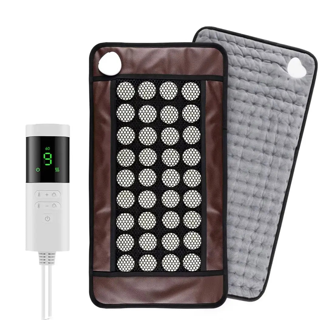 Natural Jade Stone Heated Massage Mat - Portable Thermal Therapy Pad