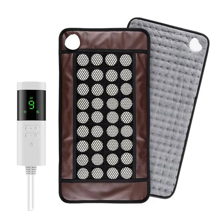 Natural Jade Stone Heated Massage Mat - Portable Thermal Therapy Pad