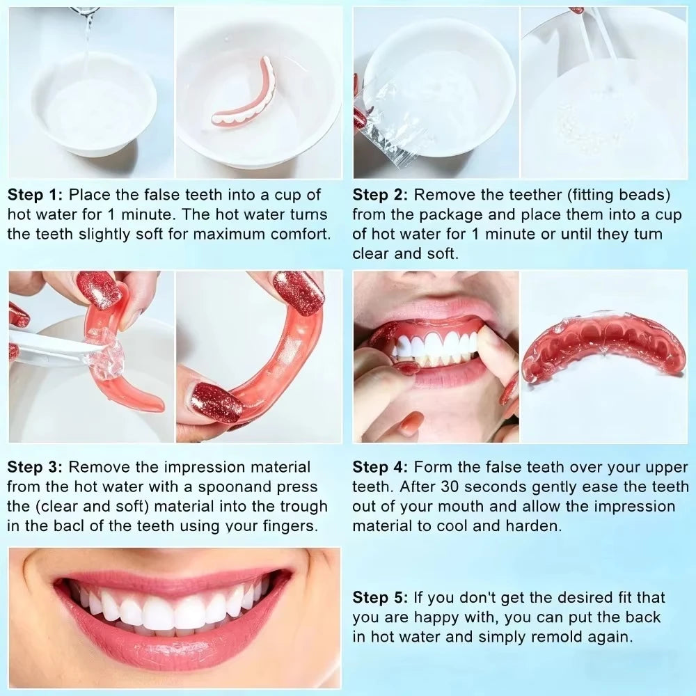 Custom-Fit Silicone Cosmetic Teeth Veneers for Confident Smile - 5