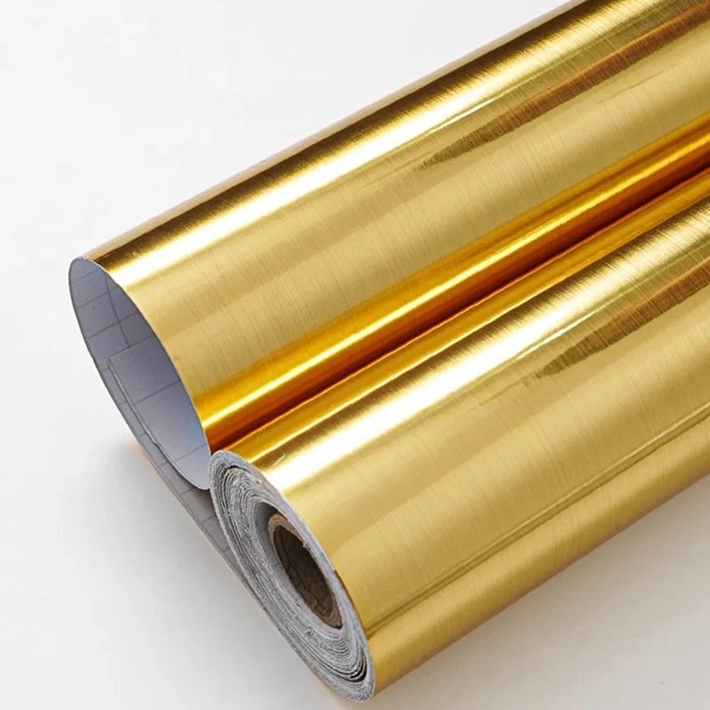 Self-Adhesive Gold Brushed Peel & Stick Wallpaper - 13