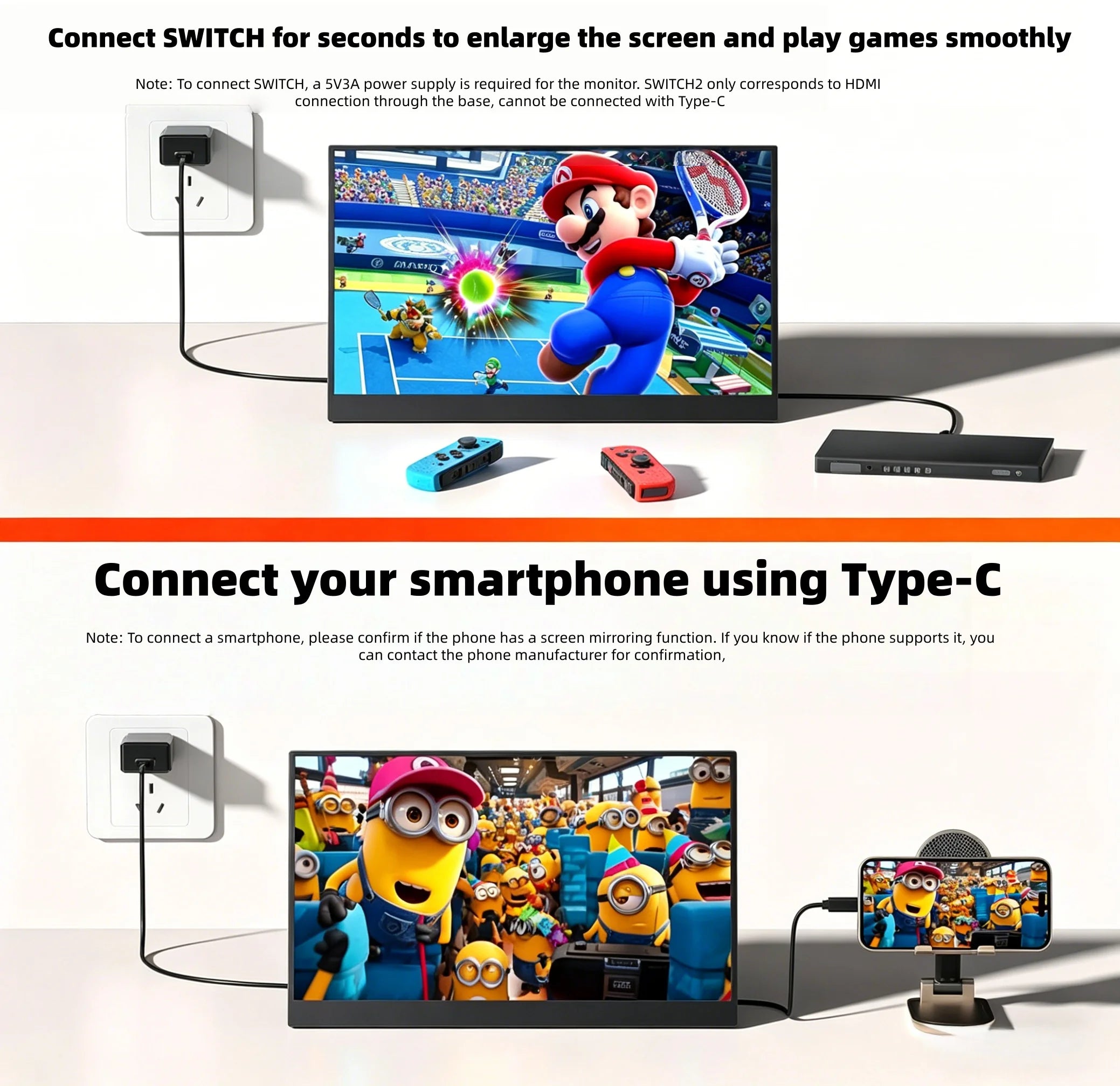 14" Portable IPS Touch Monitor - 1920x1200 HD Gaming & Laptop Expand Display - 5
