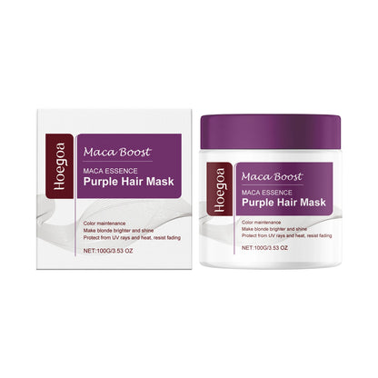 Purple Toning Hair Mask & Shampoo Set for Blonde Hair Repair & Color Protection