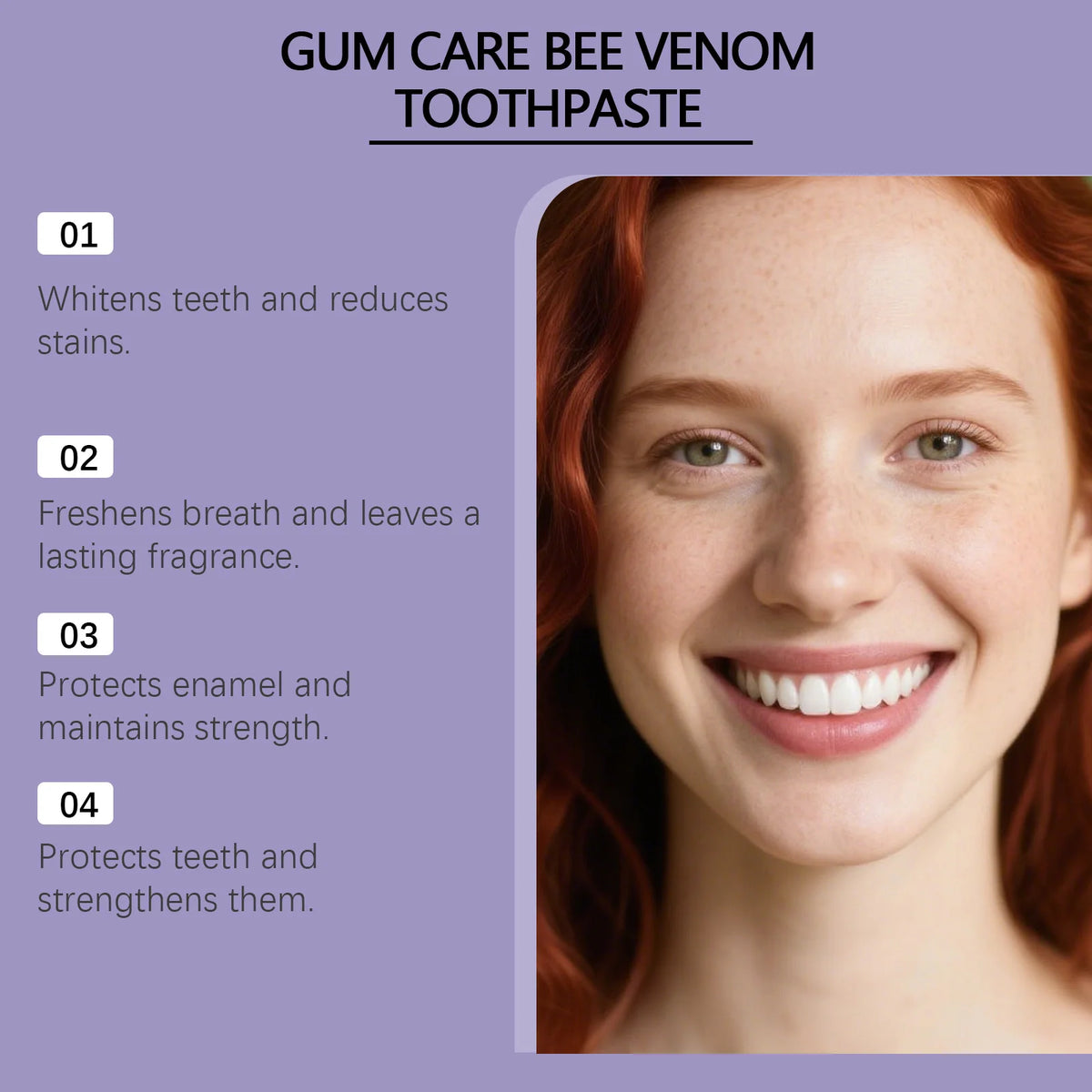Bee Venom Gum Care Toothpaste for Teeth Whitening and Enamel Repair