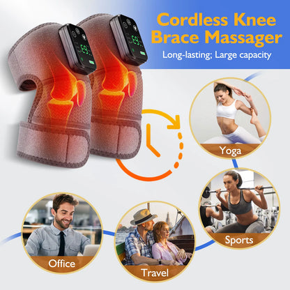 3-in-1 Heated Knee Shoulder Elbow Massager with Vibration