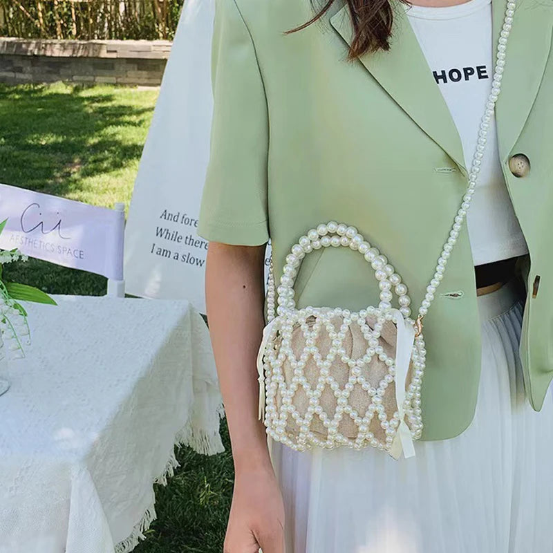 Luxury Retro Beaded Bucket Bag